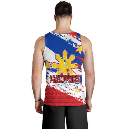 Philippines Filipinos Tank Top Custom Filipino Sun 3 Stars Bicolor Flag Tribal Grunge Style