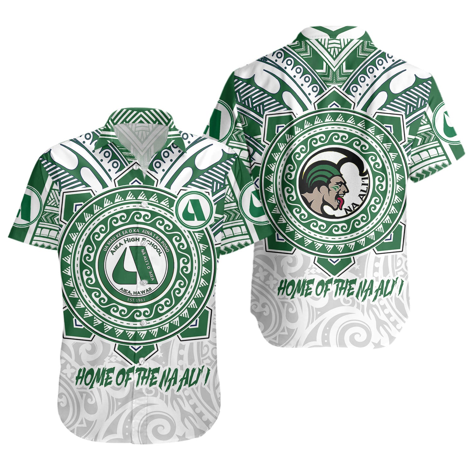 Hawaii Short Sleeve Shirt Custom Aiea High School Home Of The Na Ali'i Tribal Style