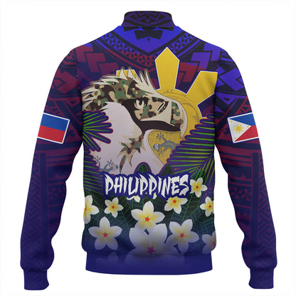 Philippines Filipinos Baseball Jacket Custom Philippine Sun And Eagles Summer Vibes
