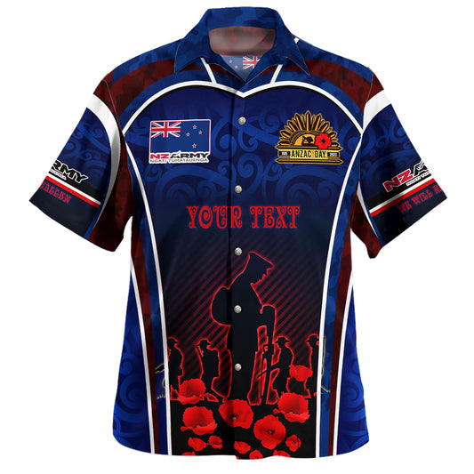 New Zealand Hawaiian Shirt Custom New Zealand Army Keeping Anzac Spirit Lives Poppies Flower Maori Style