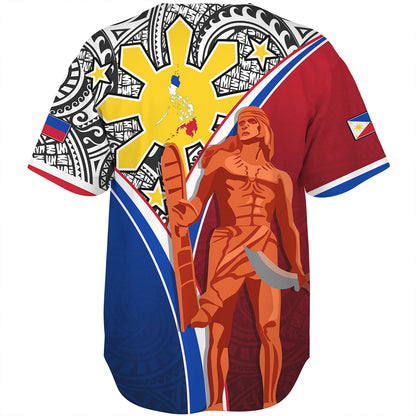 Philippines Filipinos Baseball Shirt Philippines Lapu Lapu With Tribal Kalabaw And Sun