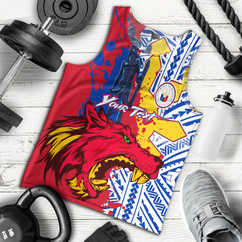 Philippines Filipinos Tank Top Custom Lapu-Lapu And The Wolf Tribal Polynesian Style