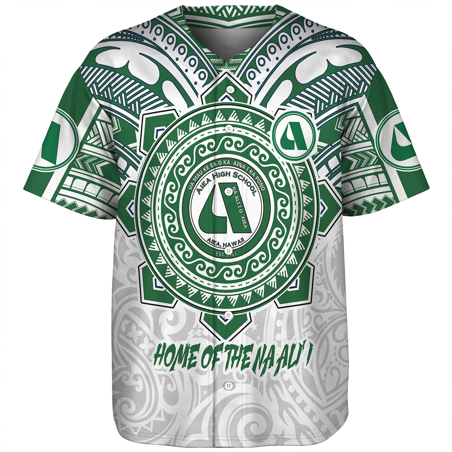 Hawaii Baseball Shirt Custom Aiea High School Home Of The Na Ali'i Tribal Style