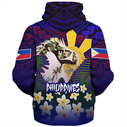 Philippines Filipinos Sherpa Hoodie Custom Philippine Sun And Eagles Summer Vibes