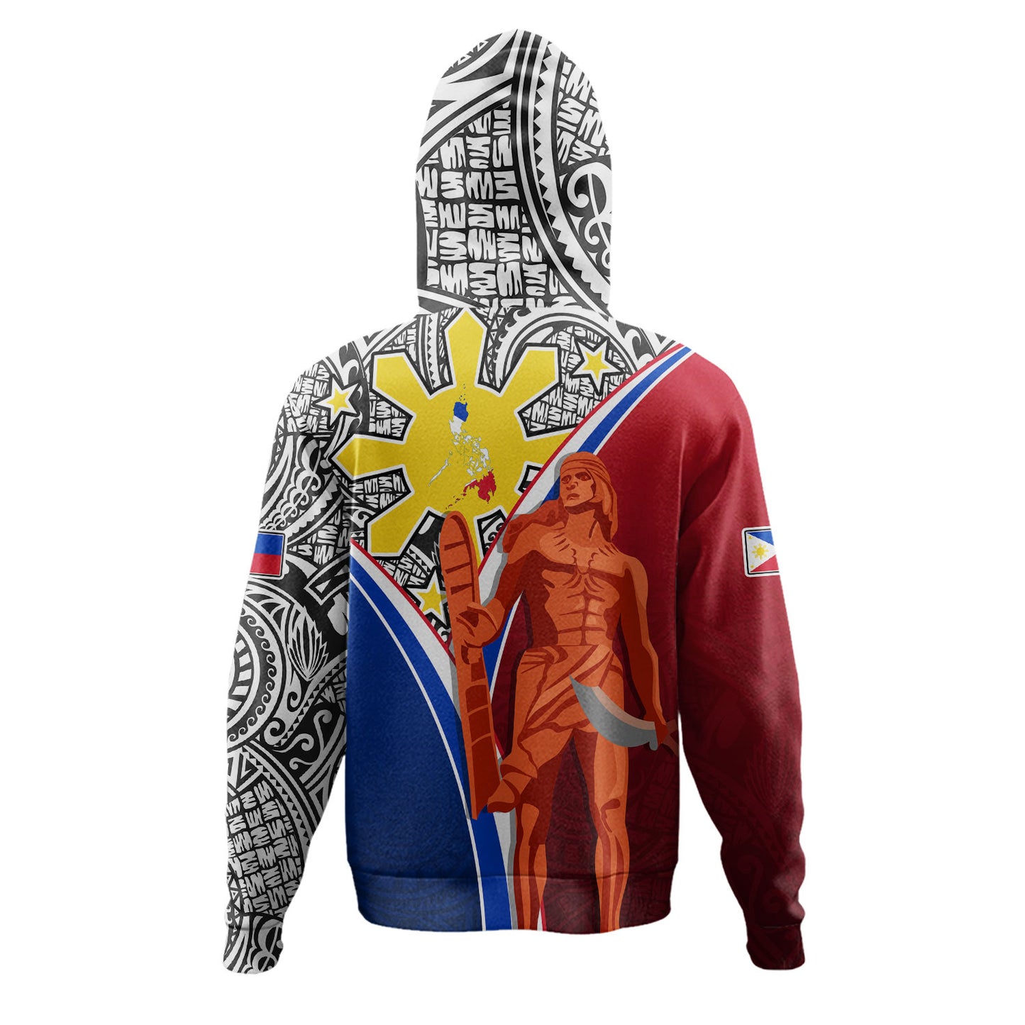Philippines Filipinos Hoodie Philippines Lapu Lapu With Tribal Kalabaw And Sun