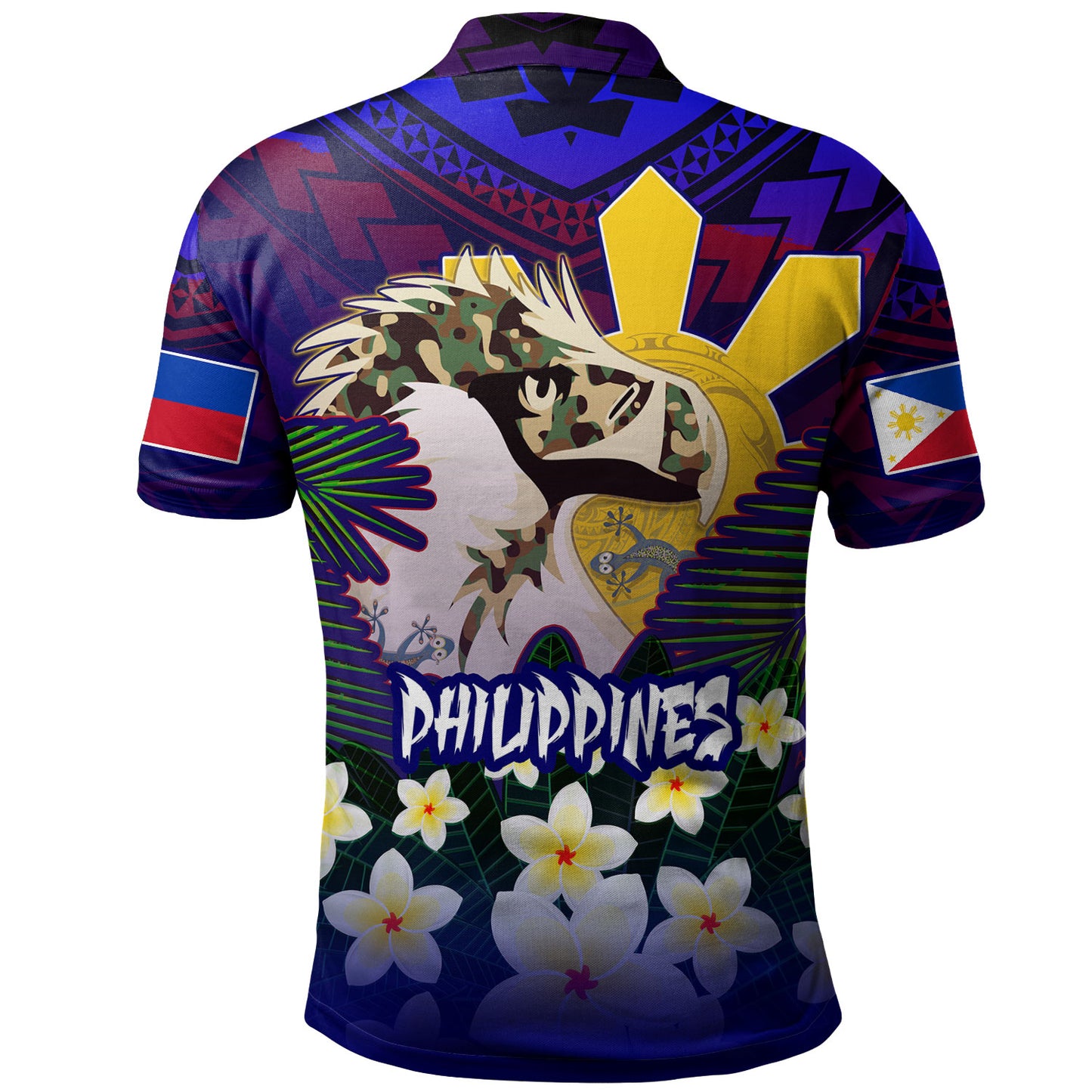 Philippines Filipinos Polo Shirt Custom Philippine Sun And Eagles Summer Vibes