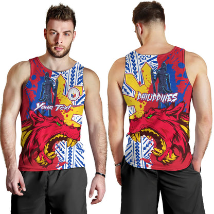 Philippines Filipinos Tank Top Custom Lapu-Lapu And The Wolf Tribal Polynesian Style