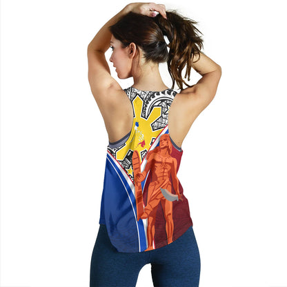 Philippines Filipinos Women Tank Philippines Lapu Lapu With Tribal Kalabaw And Sun