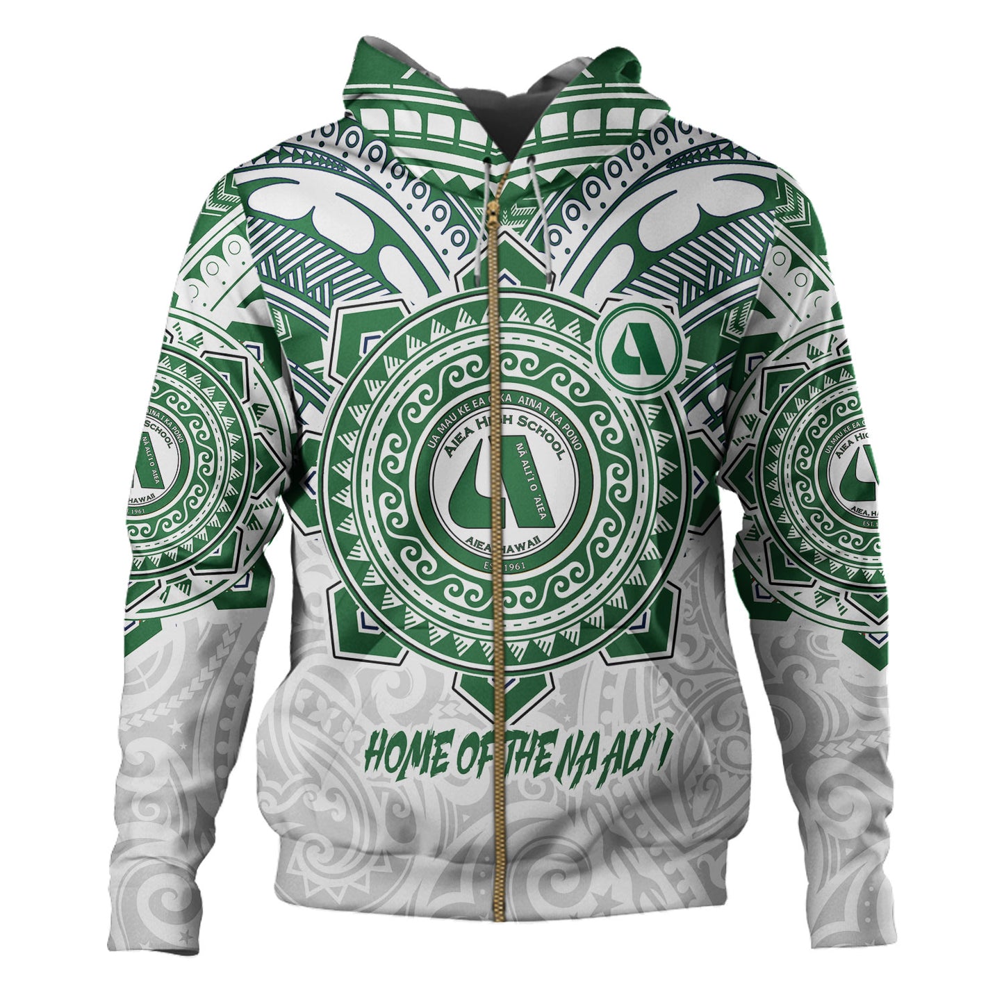 Hawaii Hoodie Custom Aiea High School Home Of The Na Ali'i Tribal Style