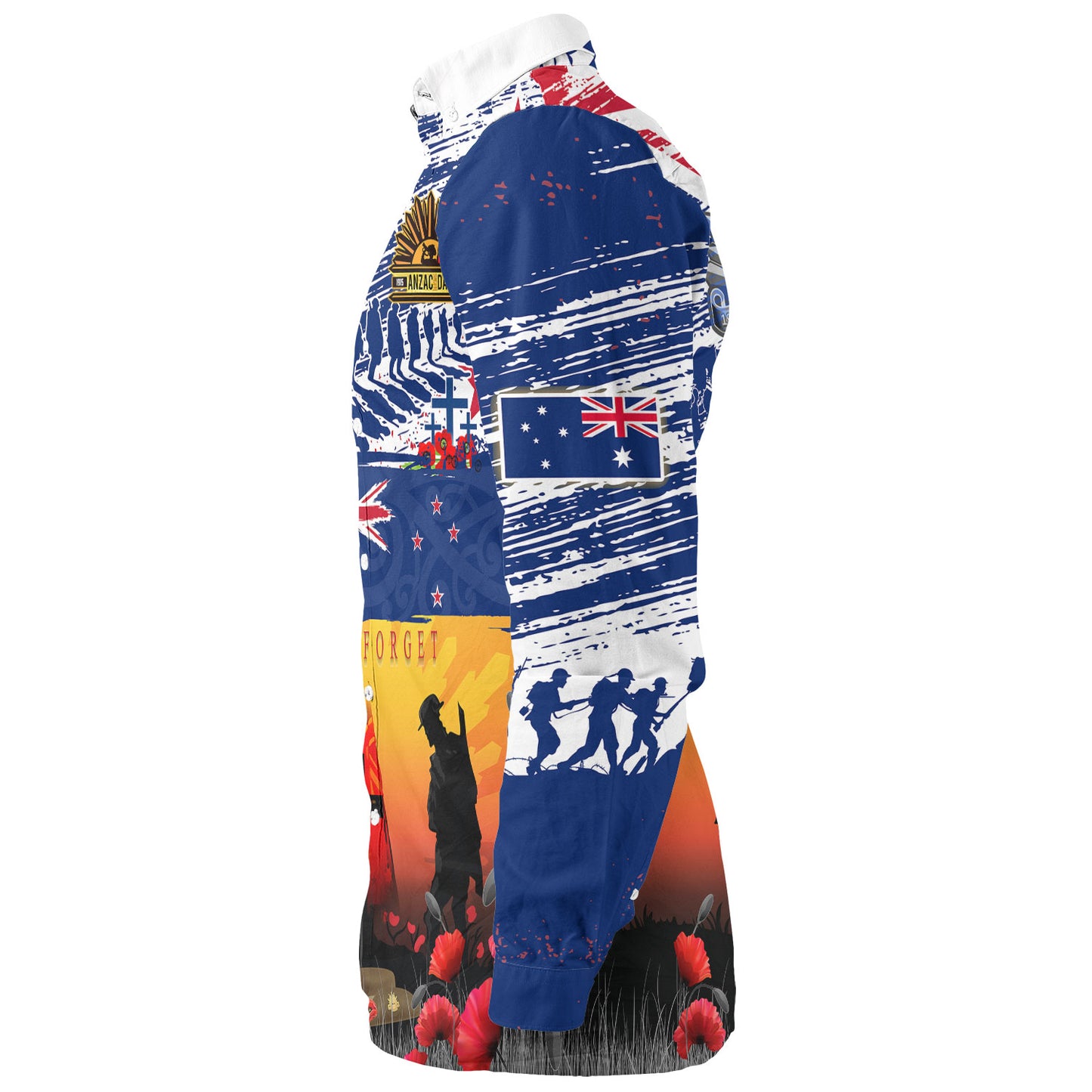 New Zealand Long Sleeve Shirt New Zealand And Australian Army Corps ANZAC Day Commemoration