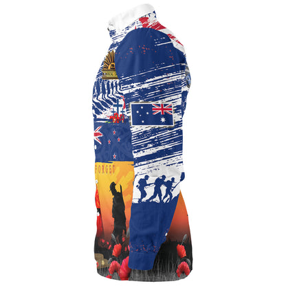 New Zealand Long Sleeve Shirt New Zealand And Australian Army Corps ANZAC Day Commemoration