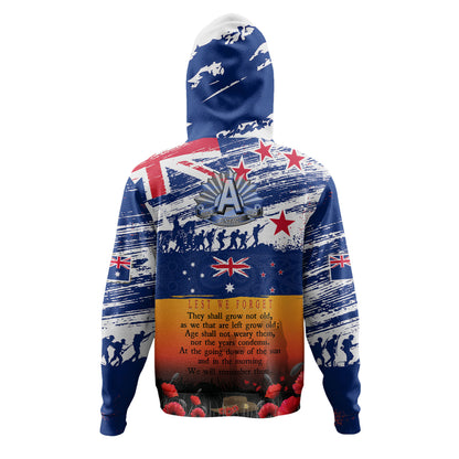 New Zealand Hoodie New Zealand And Australian Army Corps ANZAC Day Commemoration
