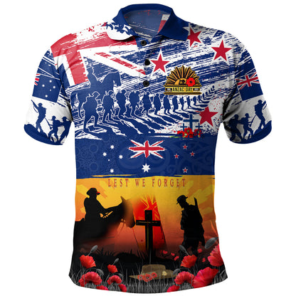 New Zealand Polo Shirt New Zealand And Australian Army Corps ANZAC Day Commemoration