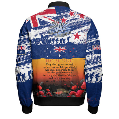 New Zealand Bomber Jacket New Zealand And Australian Army Corps ANZAC Day Commemoration