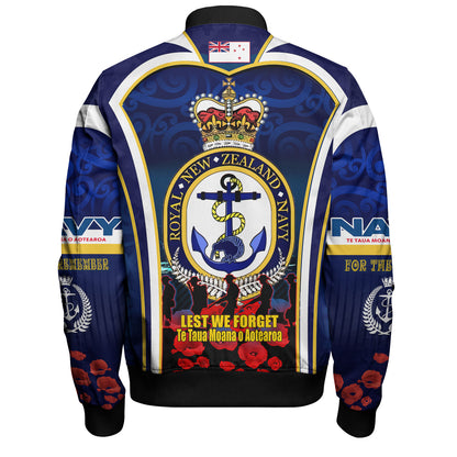 New Zealand Bomber Jacket Custom Anzac Day Royal New Zealand Navy Te Taua Moana o Aotearoa
