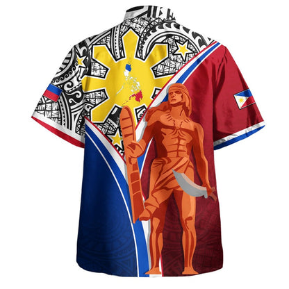 Philippines Filipinos Hawaiian Shirt Philippines Lapu Lapu With Tribal Kalabaw And Sun