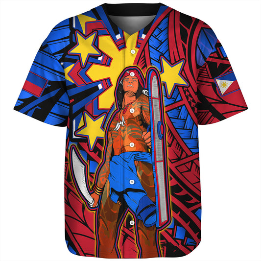 Philippines Baseball Shirt Custom Lapu-Lapu The Legendary Filipino Hero