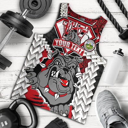 Hawaii Tank Top Custom Waialua High & Intermediate School Bulldogs Pride Polynesian Style