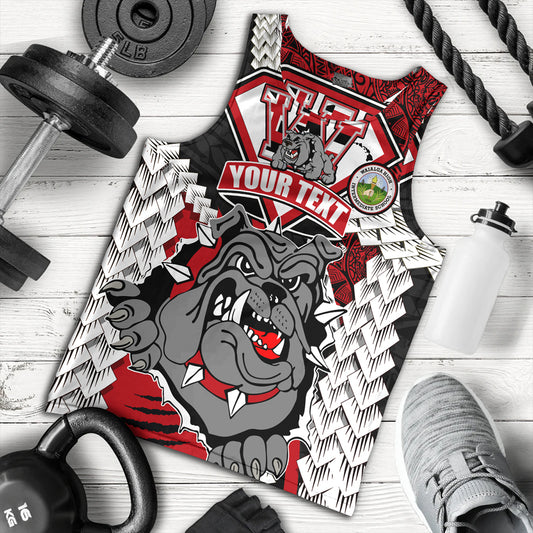 Hawaii Tank Top Custom Waialua High & Intermediate School Bulldogs Pride Polynesian Style