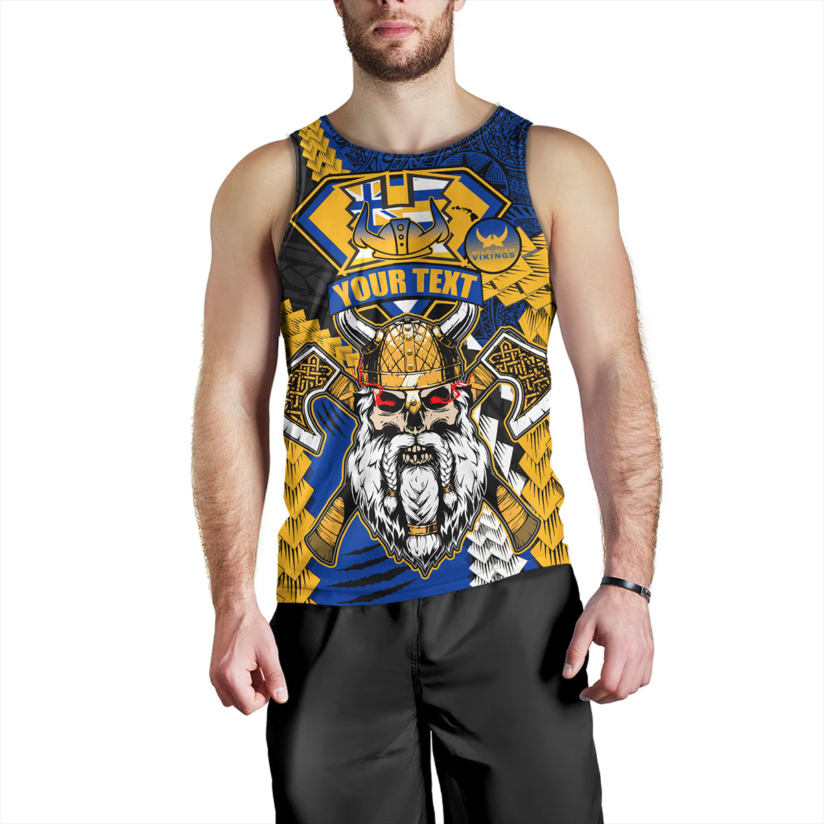 Hawaii Tank Top Custom Hilo High School Home Of The Vikings Polynesian Style
