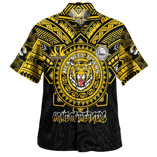 Hawaii Hawaiian Shirt Custom President William McKinley High School Black & Gold Super Tigers Tribal Style