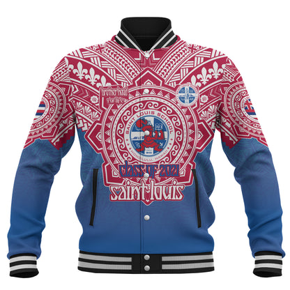 Hawaii Baseball Jacket Custom Saint Louis School Memor et Fidelis Brother Hood For Life Tribal Style