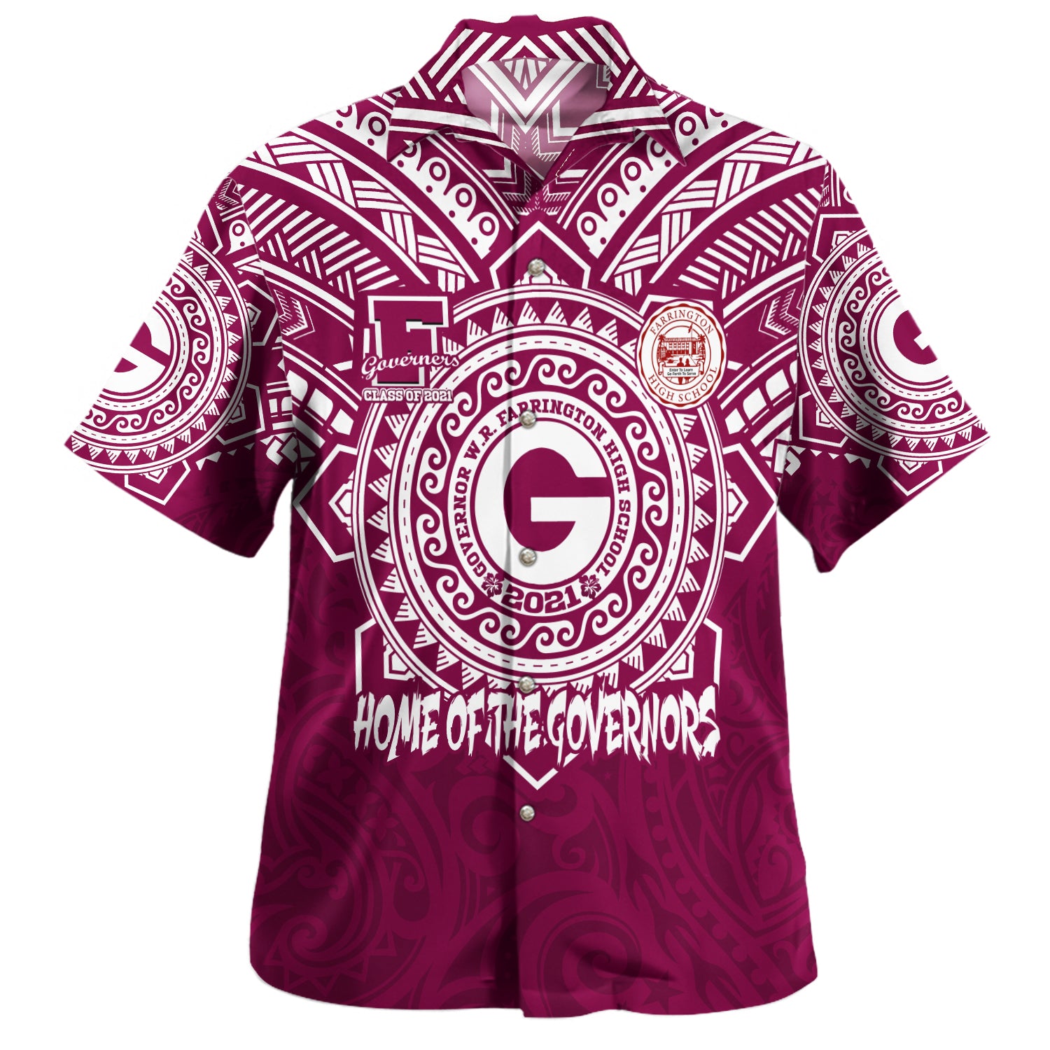 Hawaii Hawaiian Shirt Custom Farrington High School Home Of The Governors Tribal Style