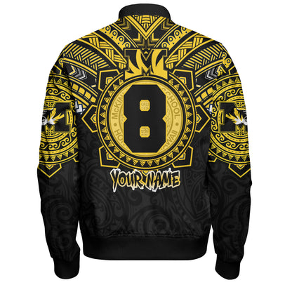 Hawaii Bomber Jacket Custom President William McKinley High School Black & Gold Super Tigers Tribal Style