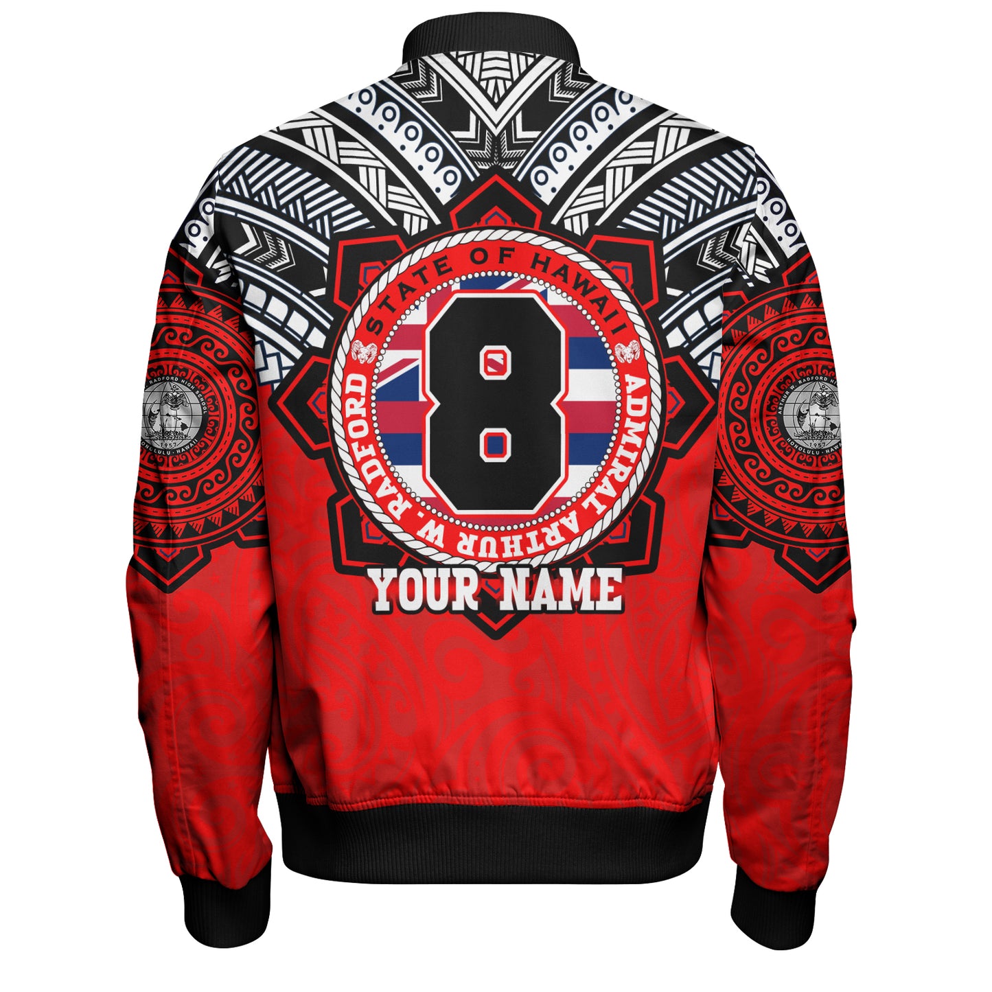 Hawaii Bomber Jacket Custom Radford High School Home Of The RamPage Tribal Style