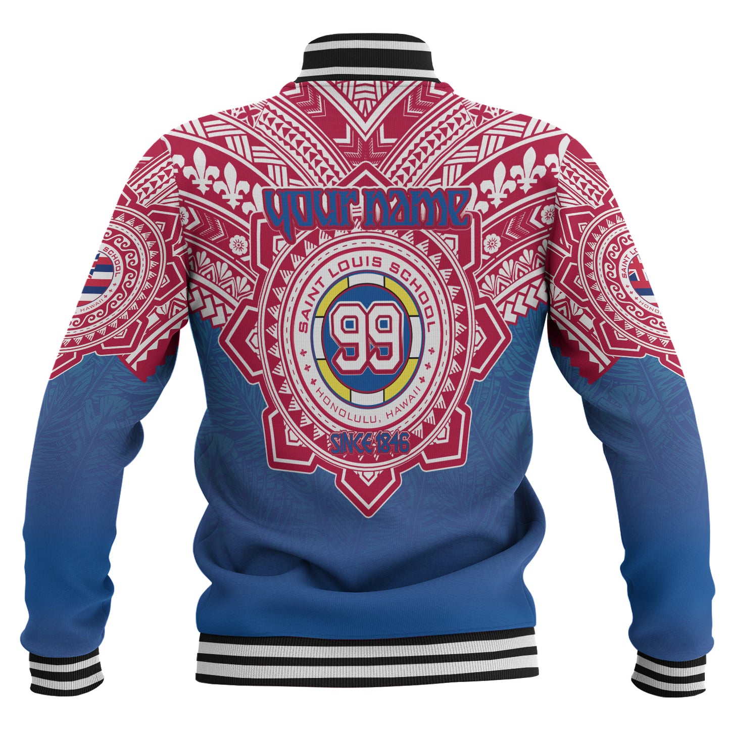 Hawaii Baseball Jacket Custom Saint Louis School Memor et Fidelis Brother Hood For Life Tribal Style