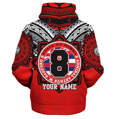 Hawaii Sherpa Hoodie Custom Radford High School Home Of The RamPage Tribal Style