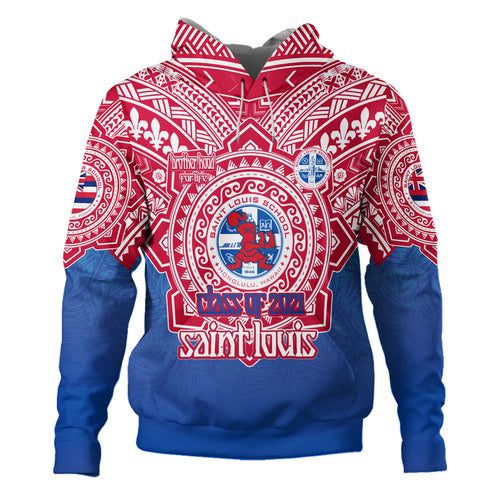 Hawaii Hoodie Custom Saint Louis School Memor et Fidelis Brother Hood For Life Tribal Style
