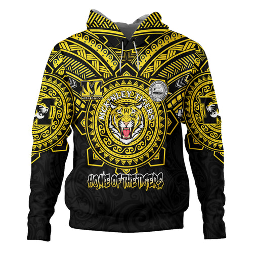 Hawaii Hoodie Custom President William McKinley High School Black & Gold Super Tigers Tribal Style