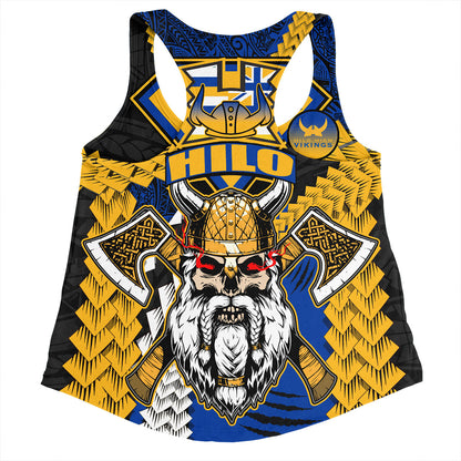 Hawaii Women Tank Custom Hilo High School Home Of The Vikings Polynesian Style