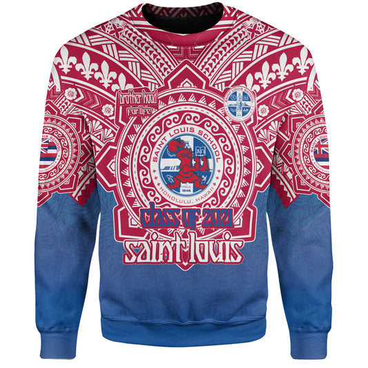 Hawaii Sweatshirt Custom Saint Louis School Memor et Fidelis Brother Hood For Life Tribal Style