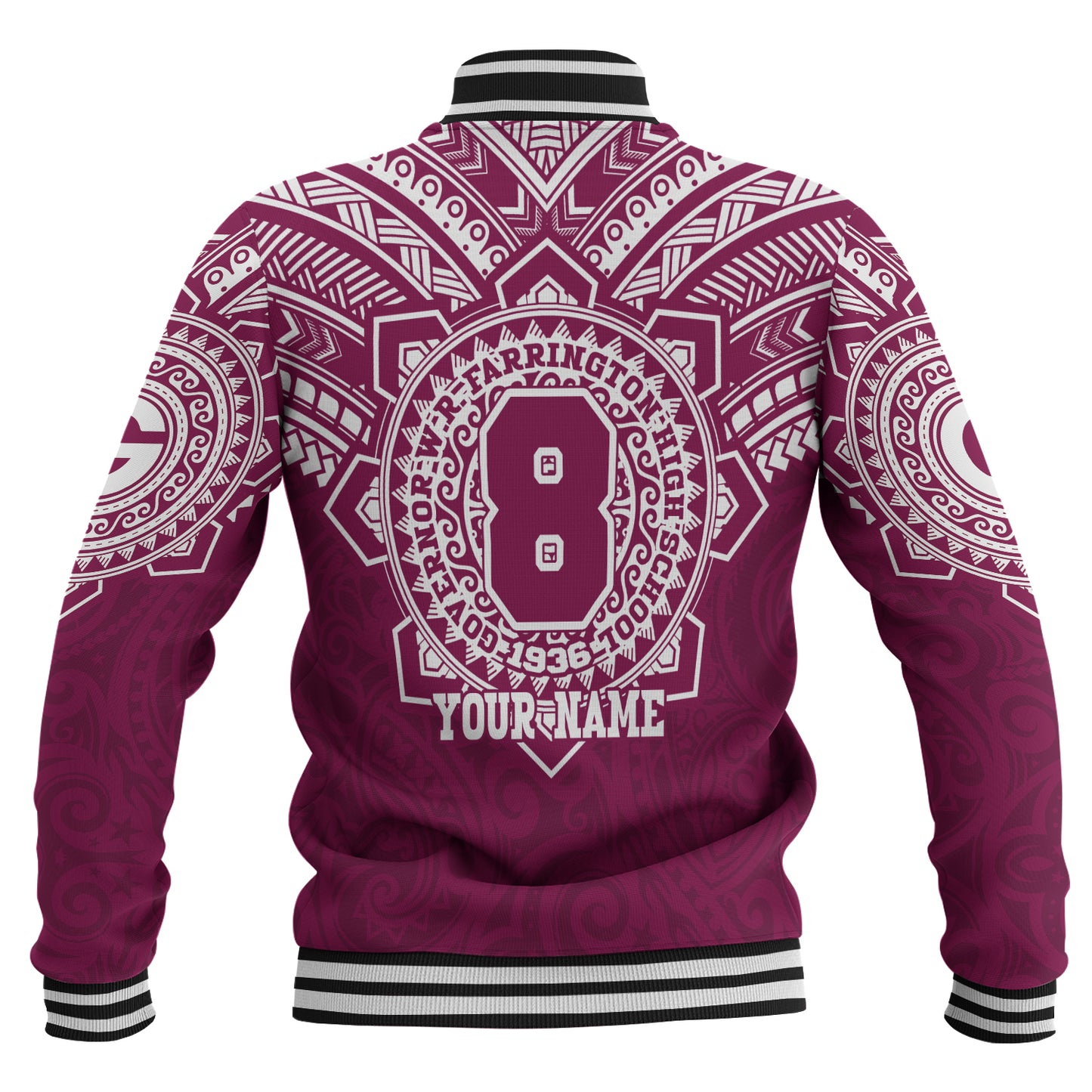 Hawaii Baseball Jacket Custom Farrington High School Home Of The Governors Tribal Style