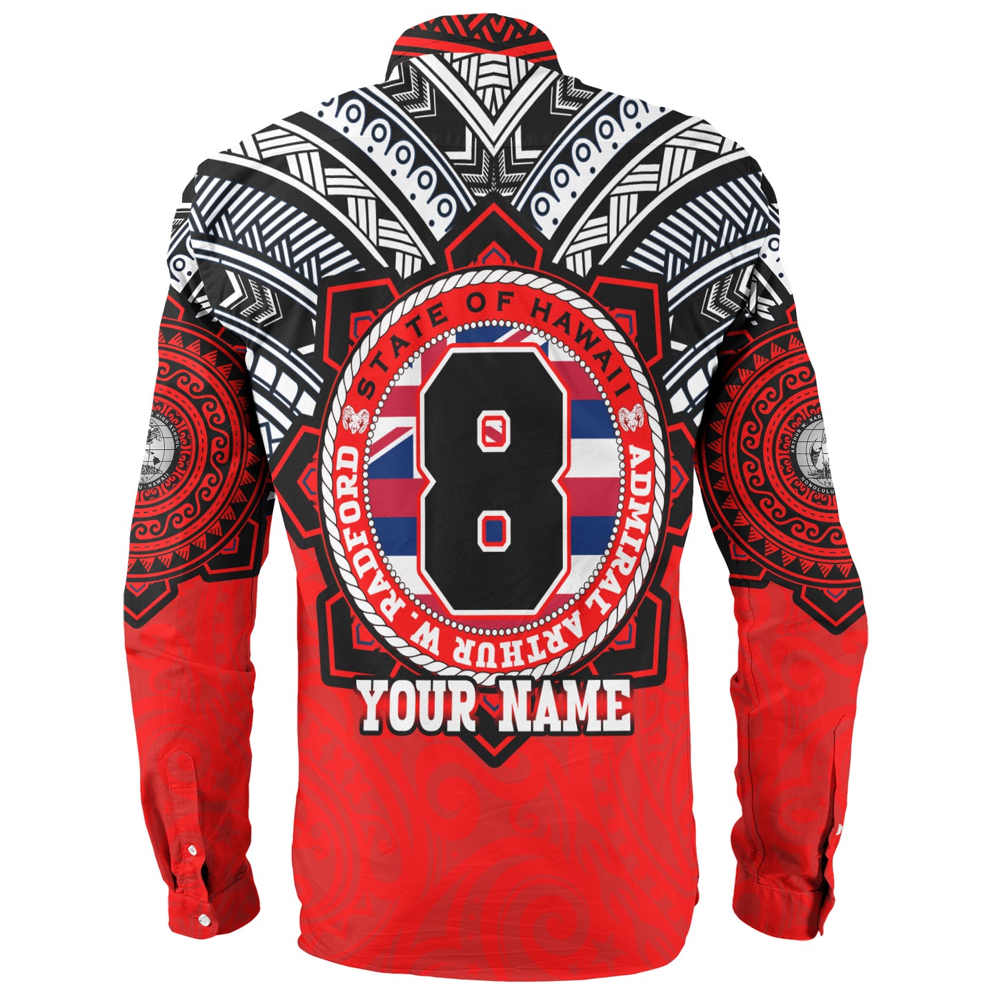 Hawaii Long Sleeve Shirt Custom Radford High School Home Of The RamPage Tribal Style