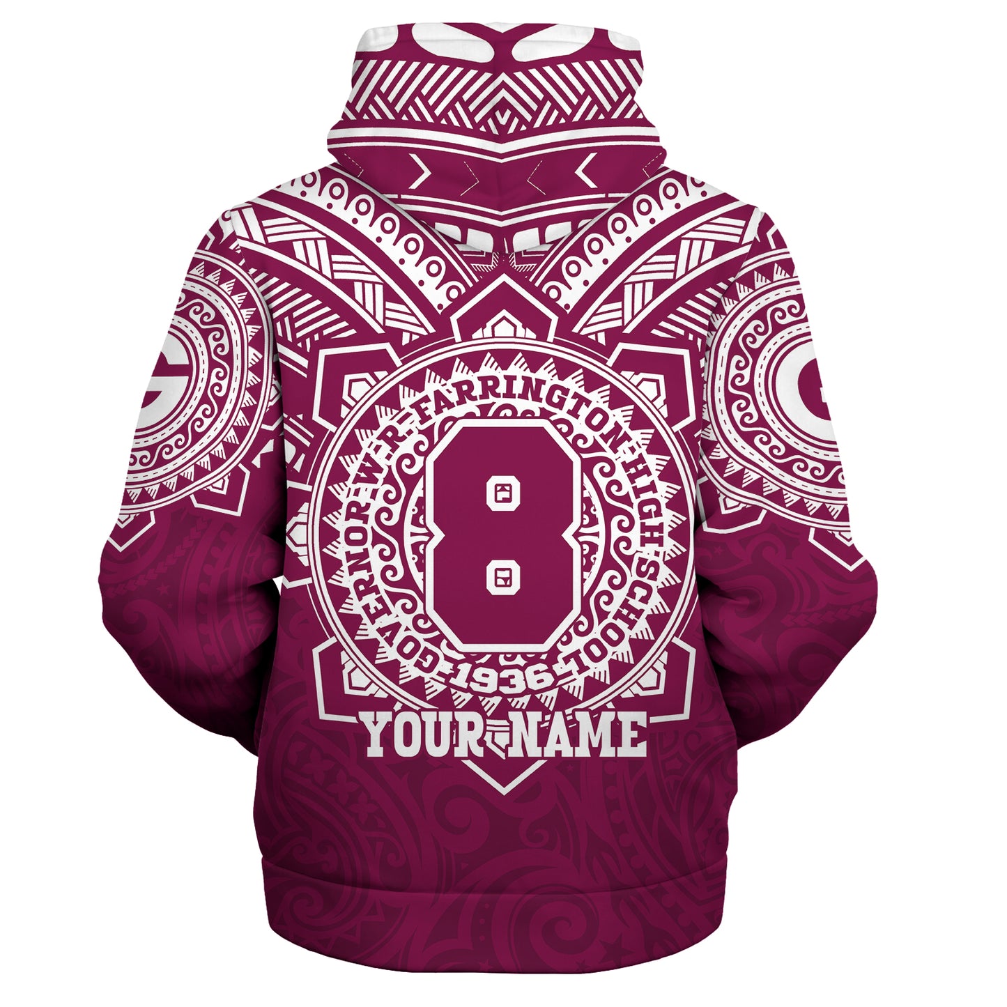 Hawaii Sherpa Hoodie Custom Farrington High School Home Of The Governors Tribal Style