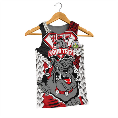 Hawaii Tank Top Custom Waialua High & Intermediate School Bulldogs Pride Polynesian Style