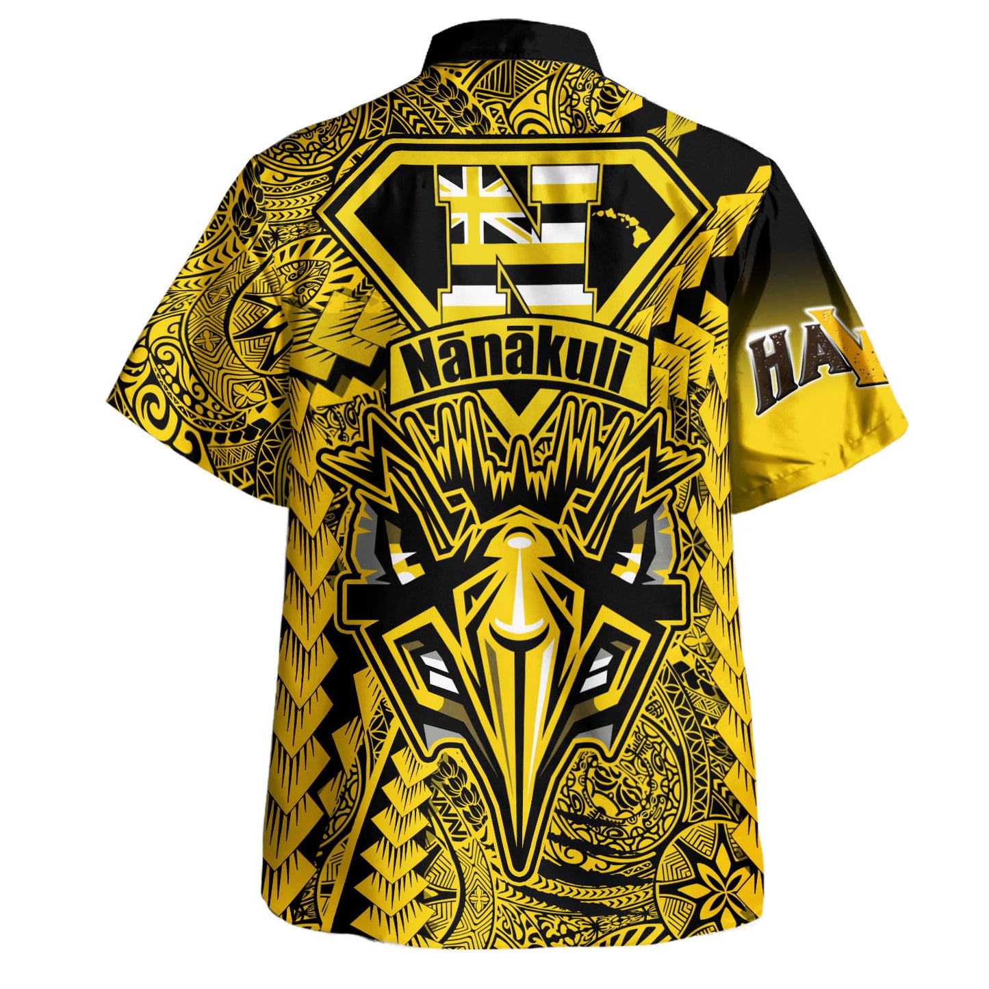 Hawaii Hawaiian Shirt Custom Nanakuli High and Intermediate School Home of the Golden Hawks Polynesian Style