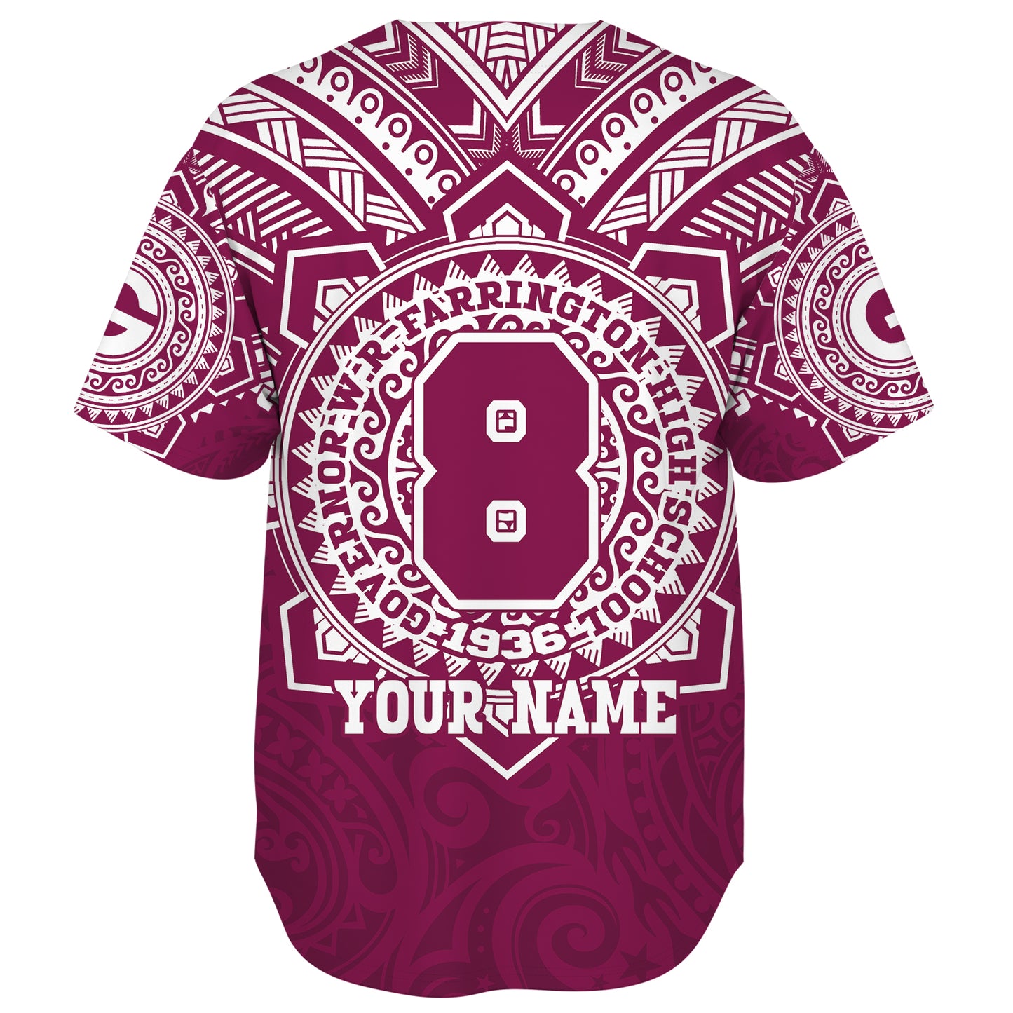 Hawaii Baseball Shirt Custom Farrington High School Home Of The Governors Tribal Style