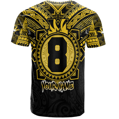 Hawaii T-Shirt Custom President William McKinley High School Black & Gold Super Tigers Tribal Style