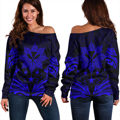 Philippines Off Shoulder Sweatshirt - Sun Filipino With Kanaka Maoli Style