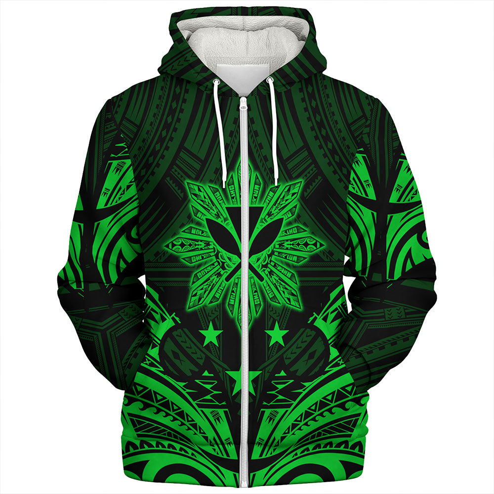 Philippines Sherpa Hoodie - Sun Filipino With Kanaka Maoli Style