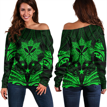 Philippines Off Shoulder Sweatshirt - Sun Filipino With Kanaka Maoli Style