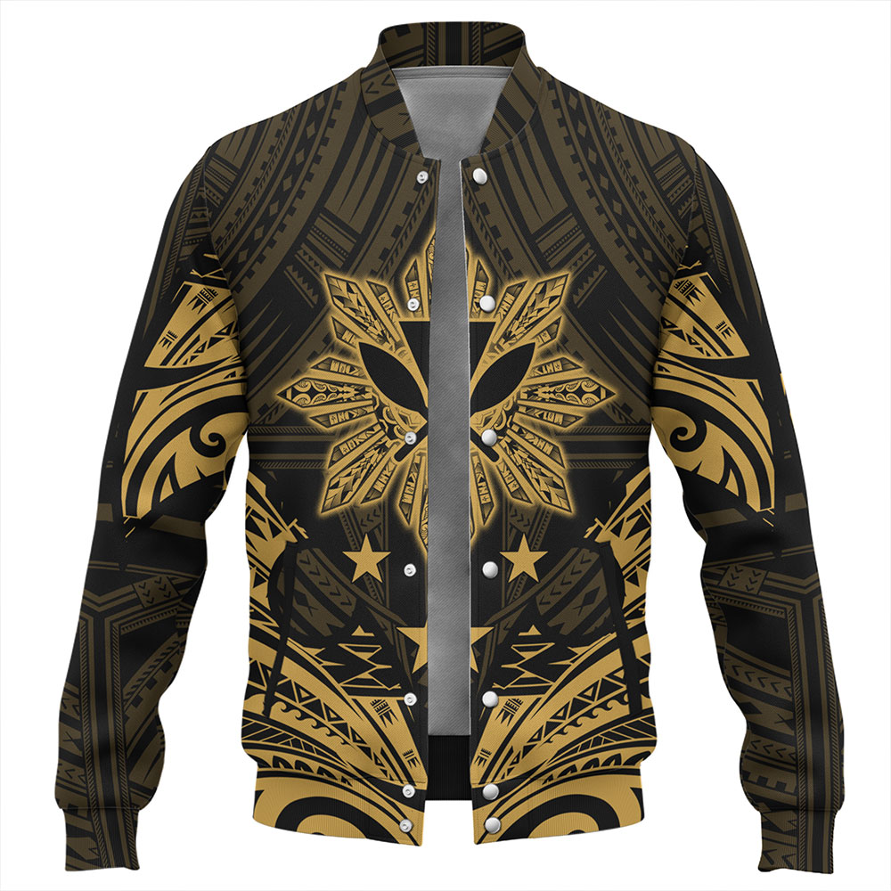 Philippines Baseball Jacket - Sun Filipino With Kanaka Maoli Style