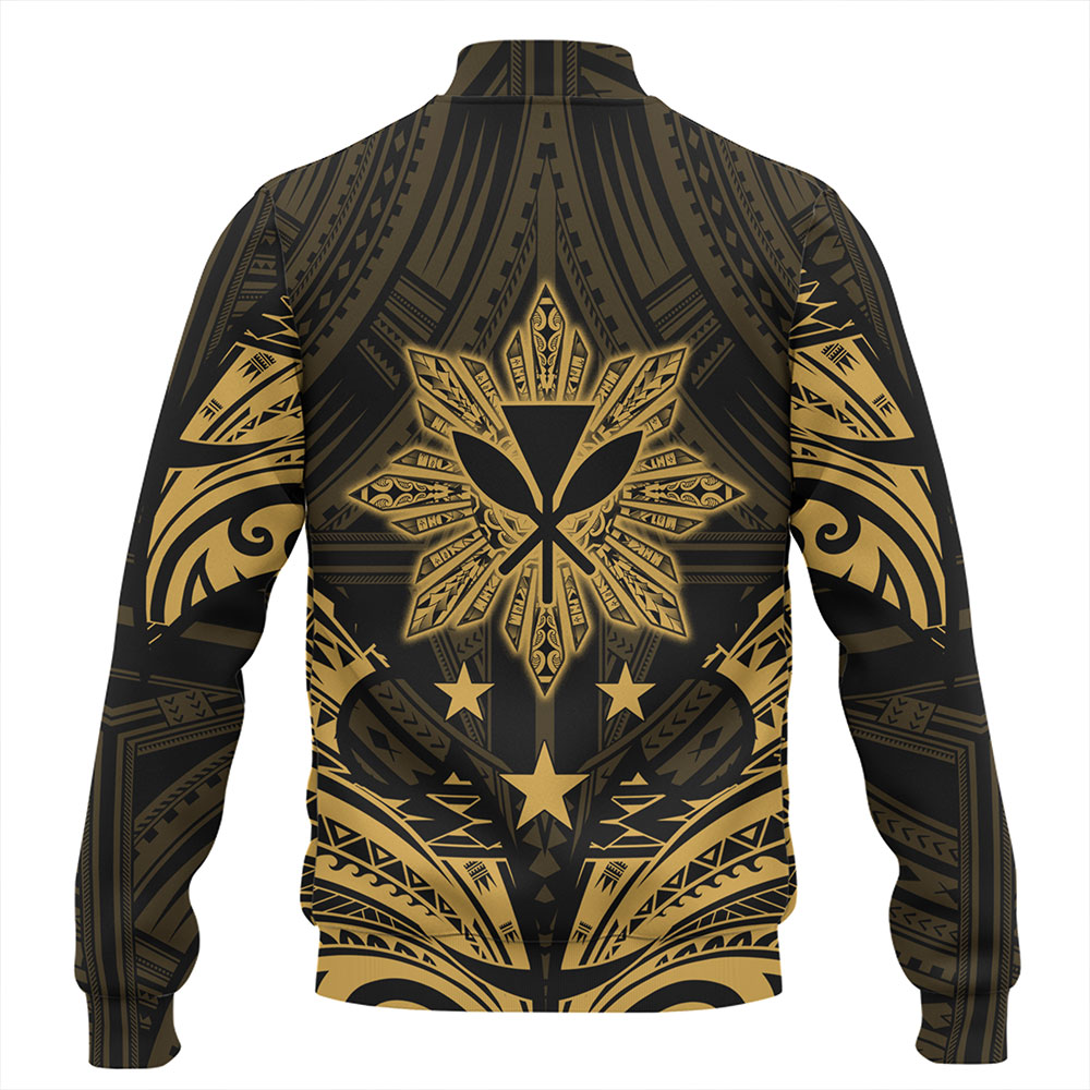 Philippines Baseball Jacket - Sun Filipino With Kanaka Maoli Style