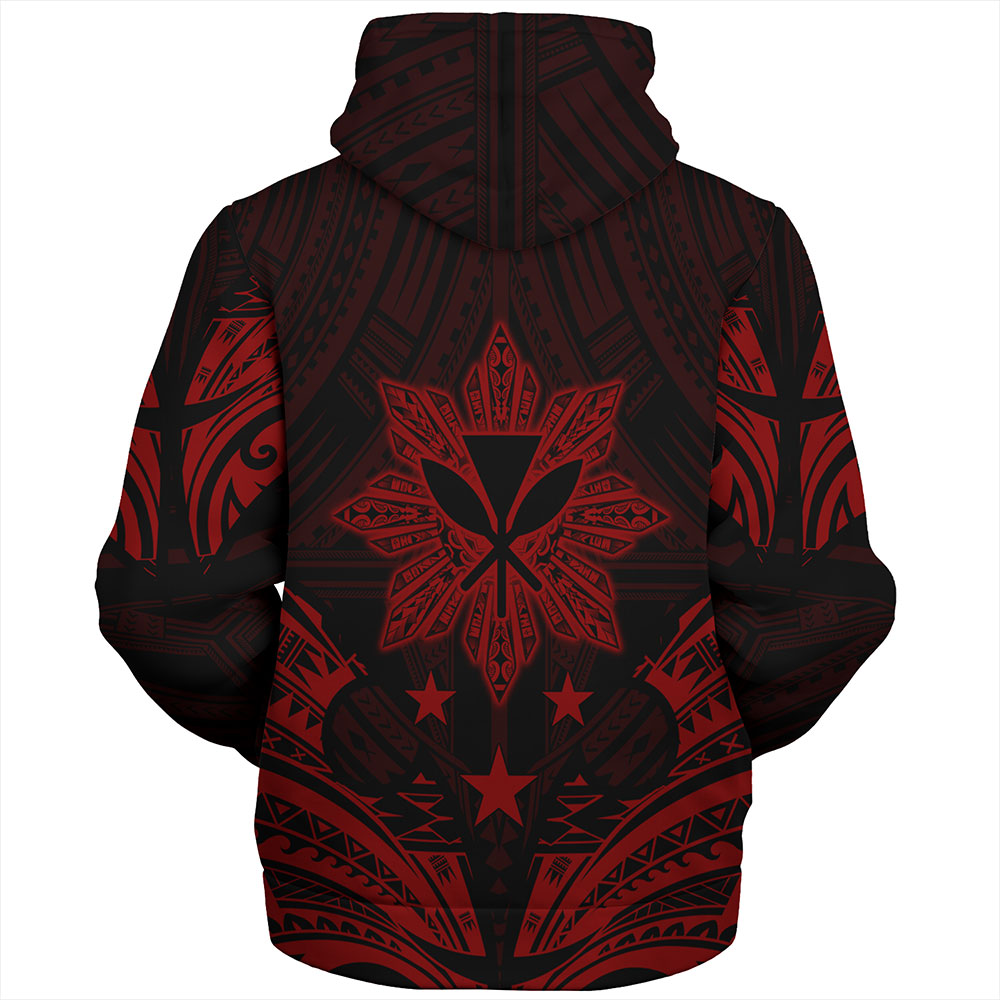 Philippines Sherpa Hoodie - Sun Filipino With Kanaka Maoli Style