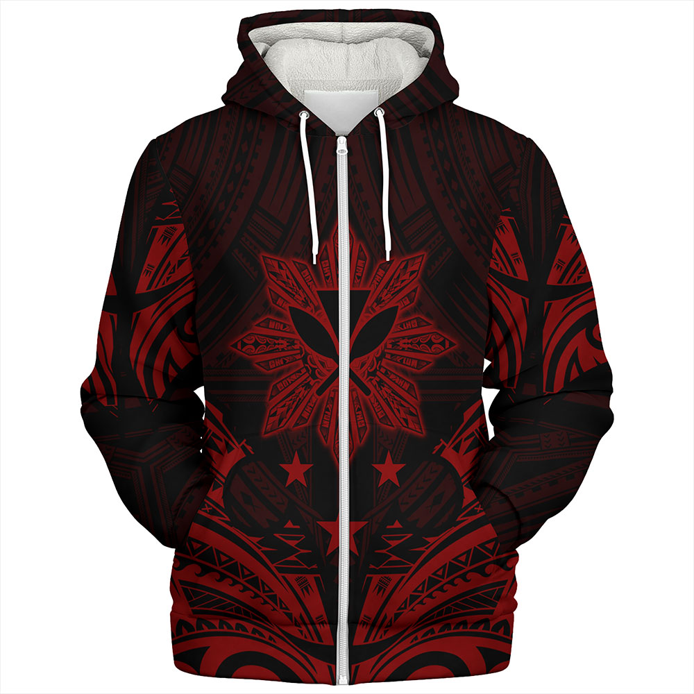 Philippines Sherpa Hoodie - Sun Filipino With Kanaka Maoli Style