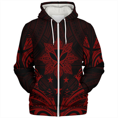 Philippines Sherpa Hoodie - Sun Filipino With Kanaka Maoli Style